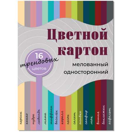 Цветной картон БимБиМон 16 лист.