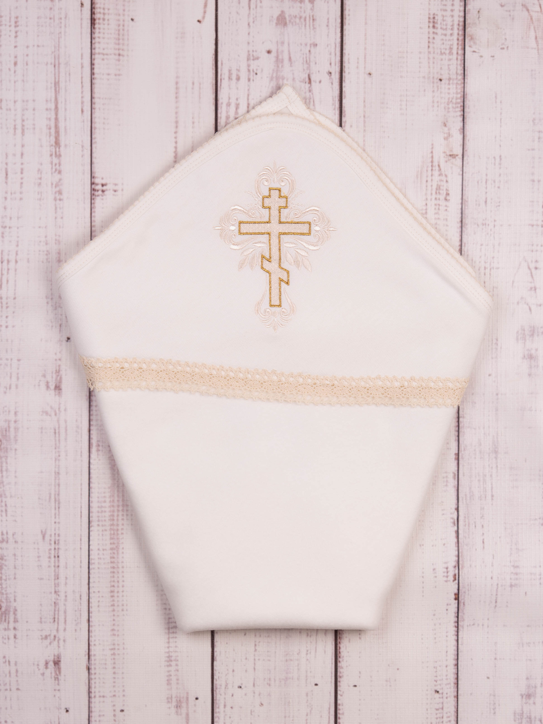 Пелёнка Совенок Дона крестильная трикотаж 80х80 см - фото 2