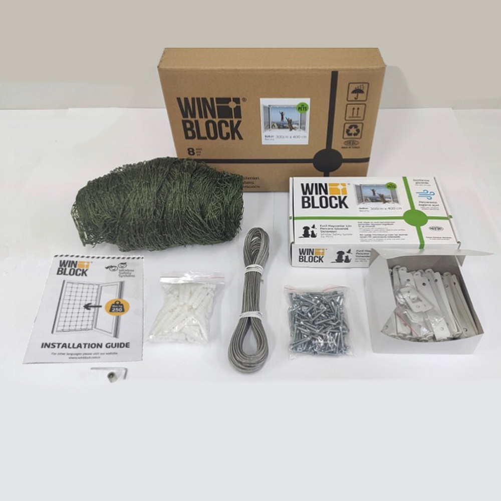 Защитная сетка WINBLOCK на окна коричневый кронштейн - фото 3