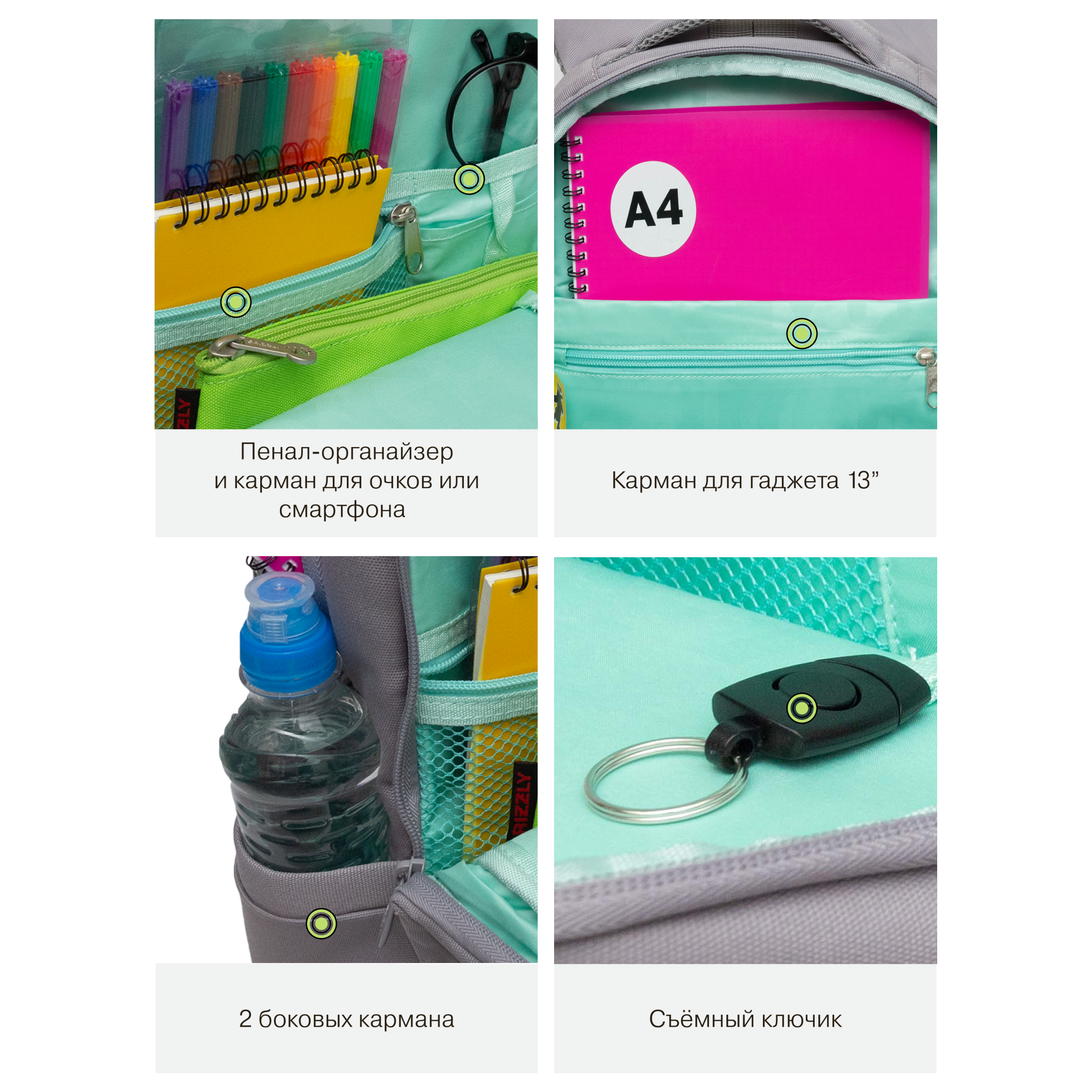 Рюкзак Grizzly для девочки - фото 10