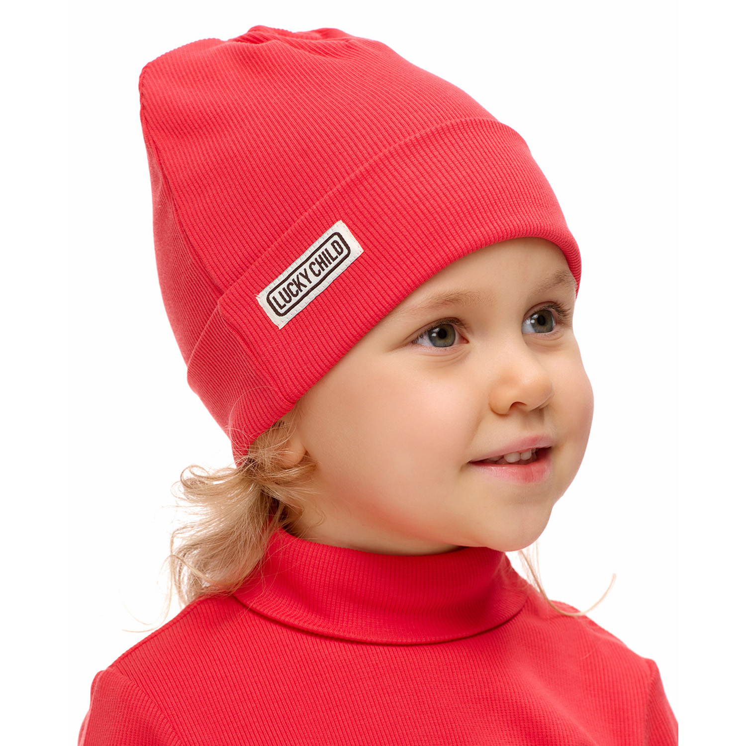 Шапка Lucky Child 77-9/коралловый/2-12 - фото 3