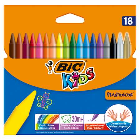 Восковые мелки BIC 18 шт.
