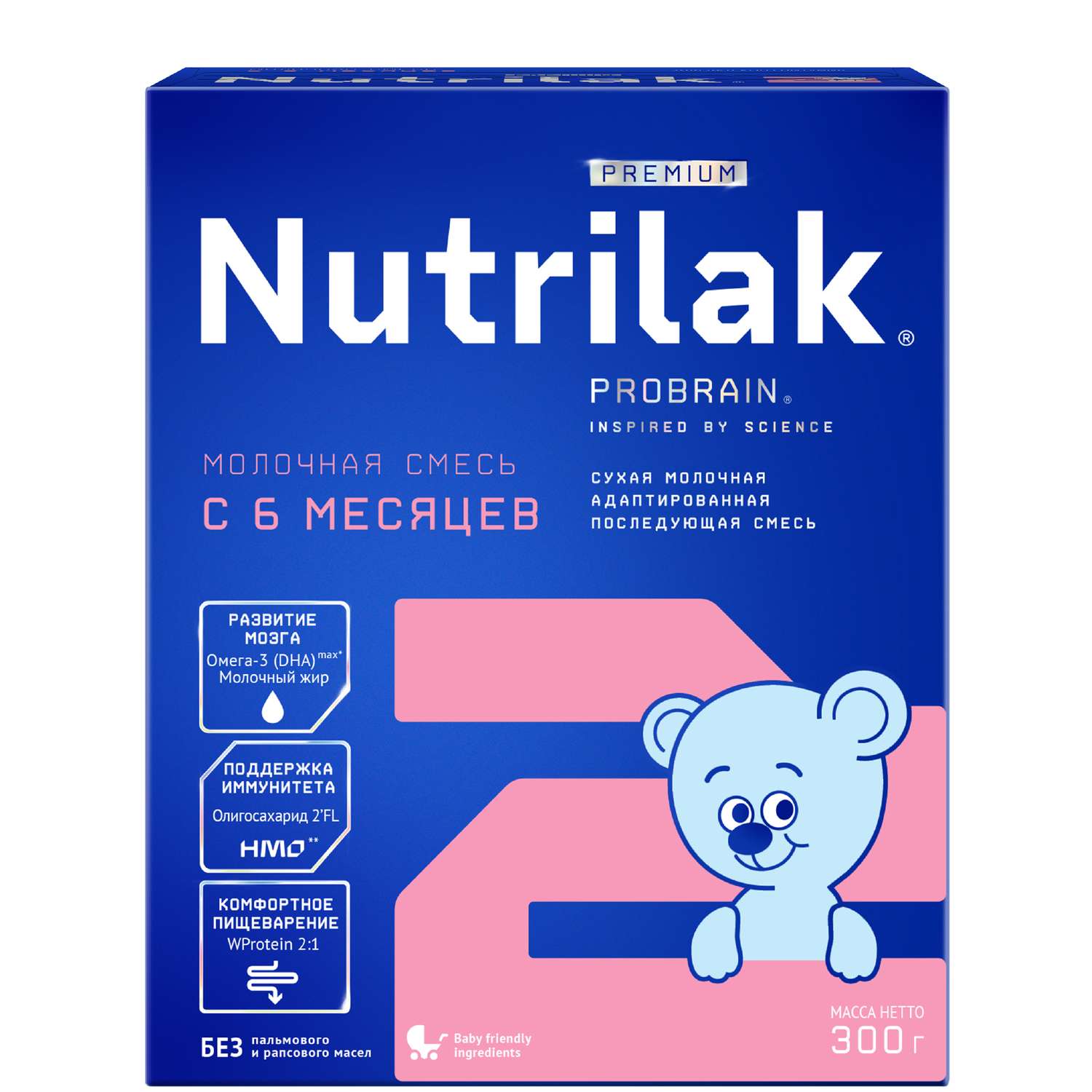 Смесь молочная Nutrilak Premium 2 300г с 6месяцев - фото 1