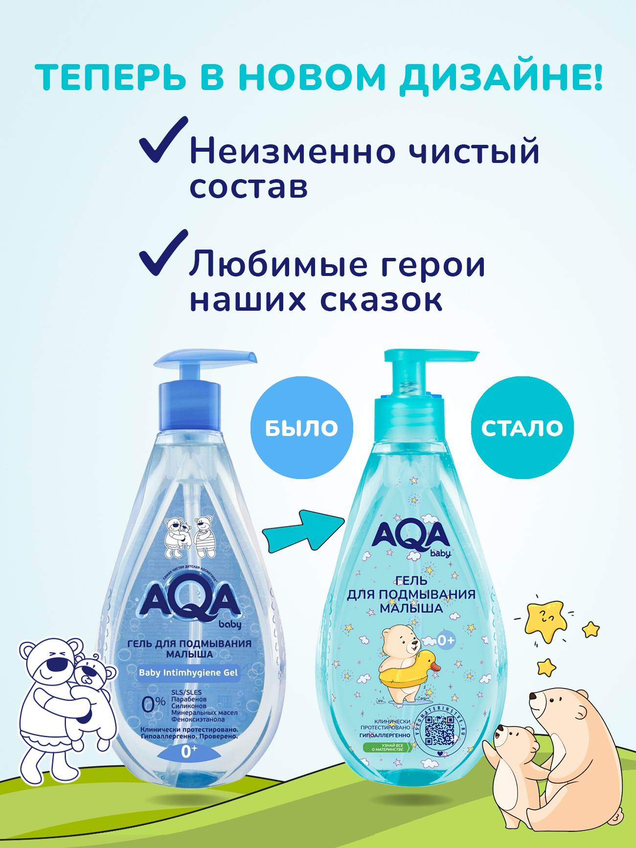 Гель для подмывания AQA baby для малыша 250мл с 0месяцев - фото 3