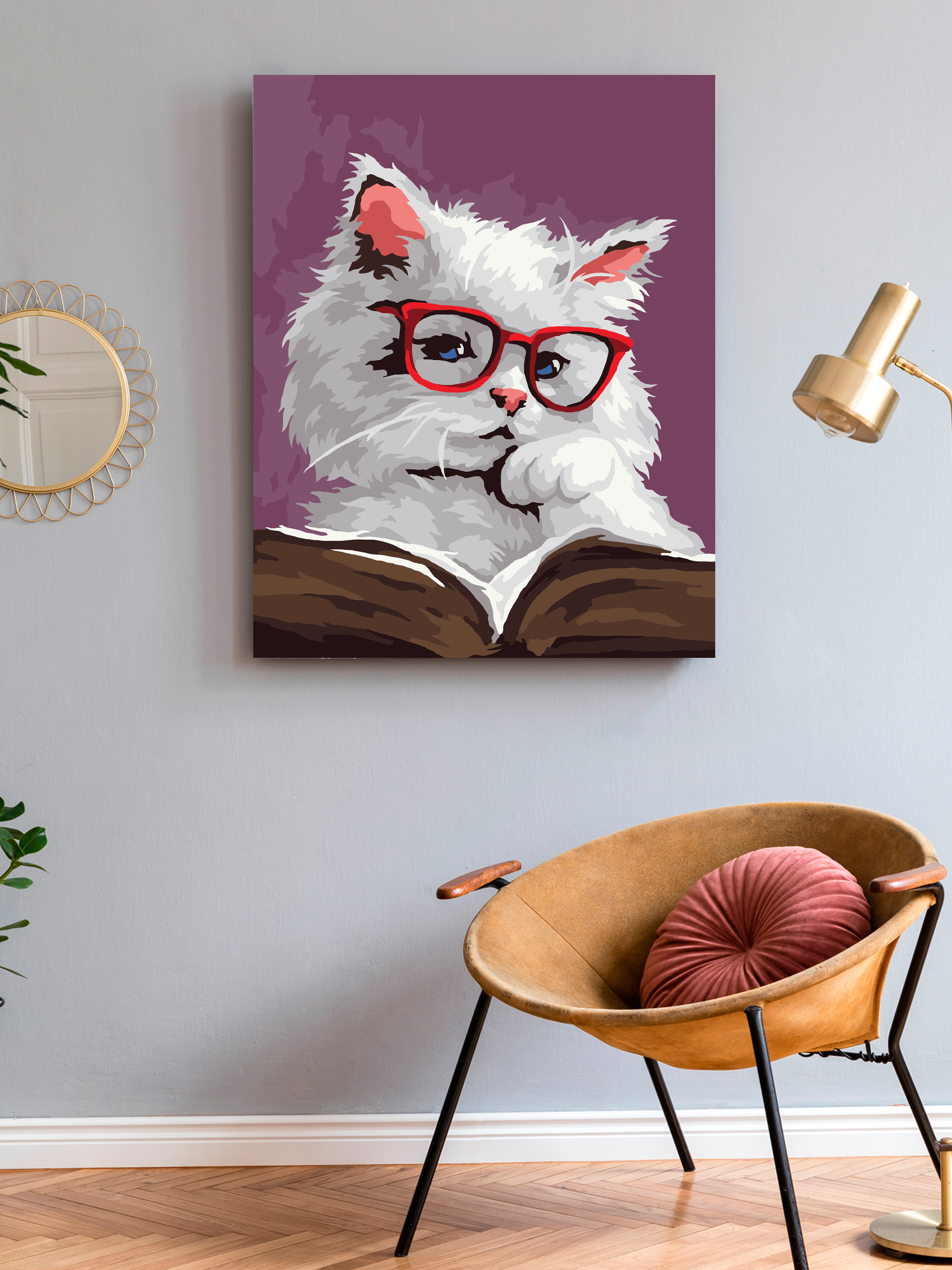 Картина по номерам Art on Canvas Умный кот в ассортименте - фото 3