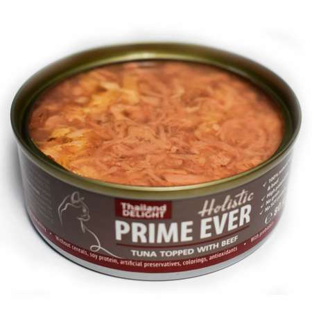 Корм для кошек Prime Ever тунец с говядиной в желе влажный 0.08кг