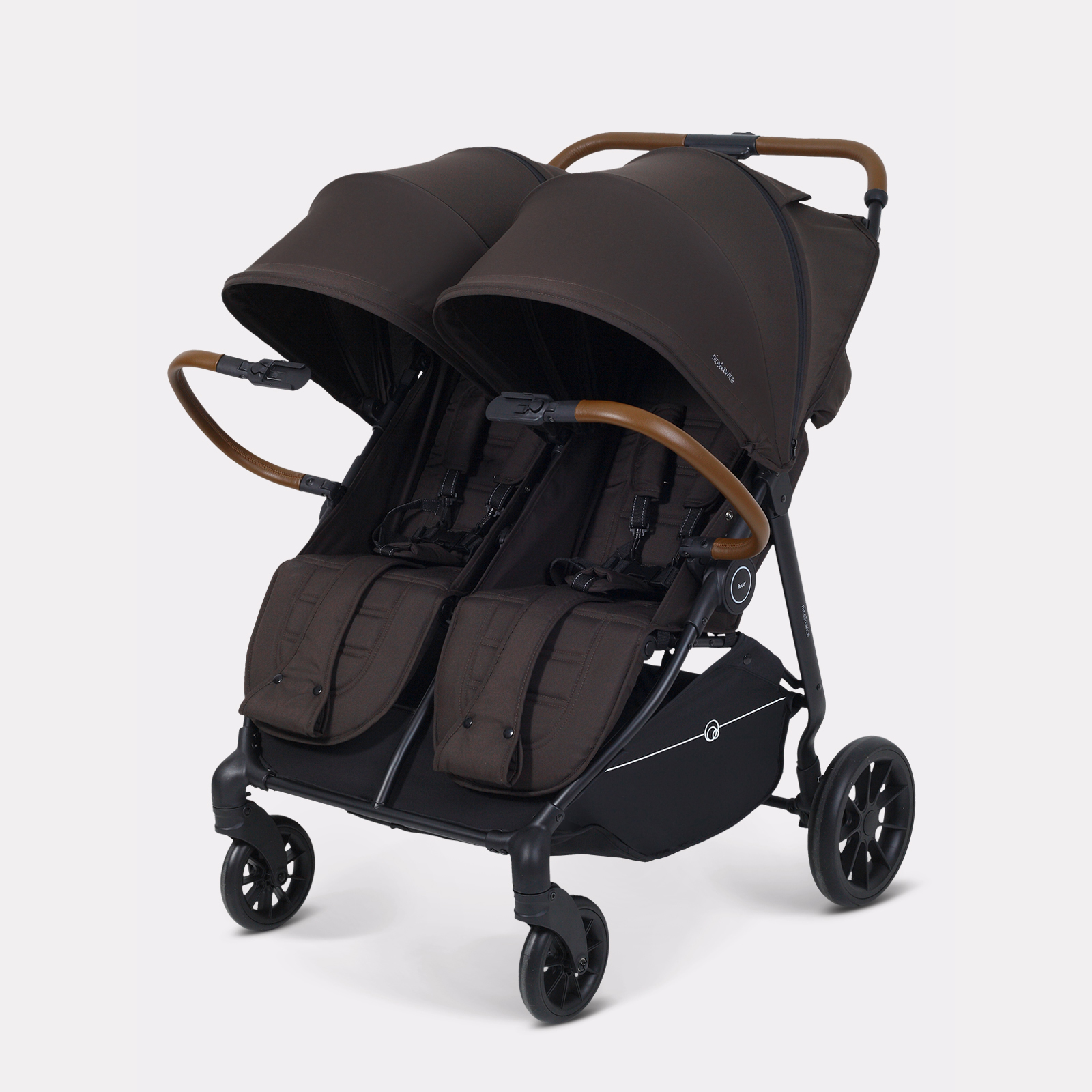 Коляска прогулочная для двойни Rant Twinny, chocolate коричневый - фото 4