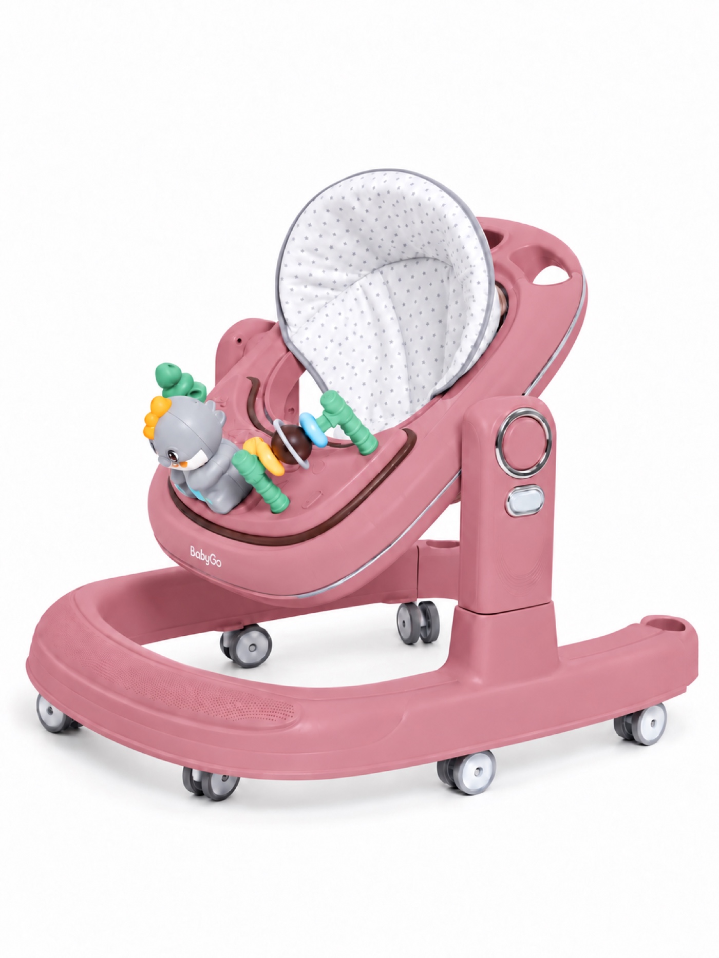 Ходунки BabyGo Lux розовый - фото 3