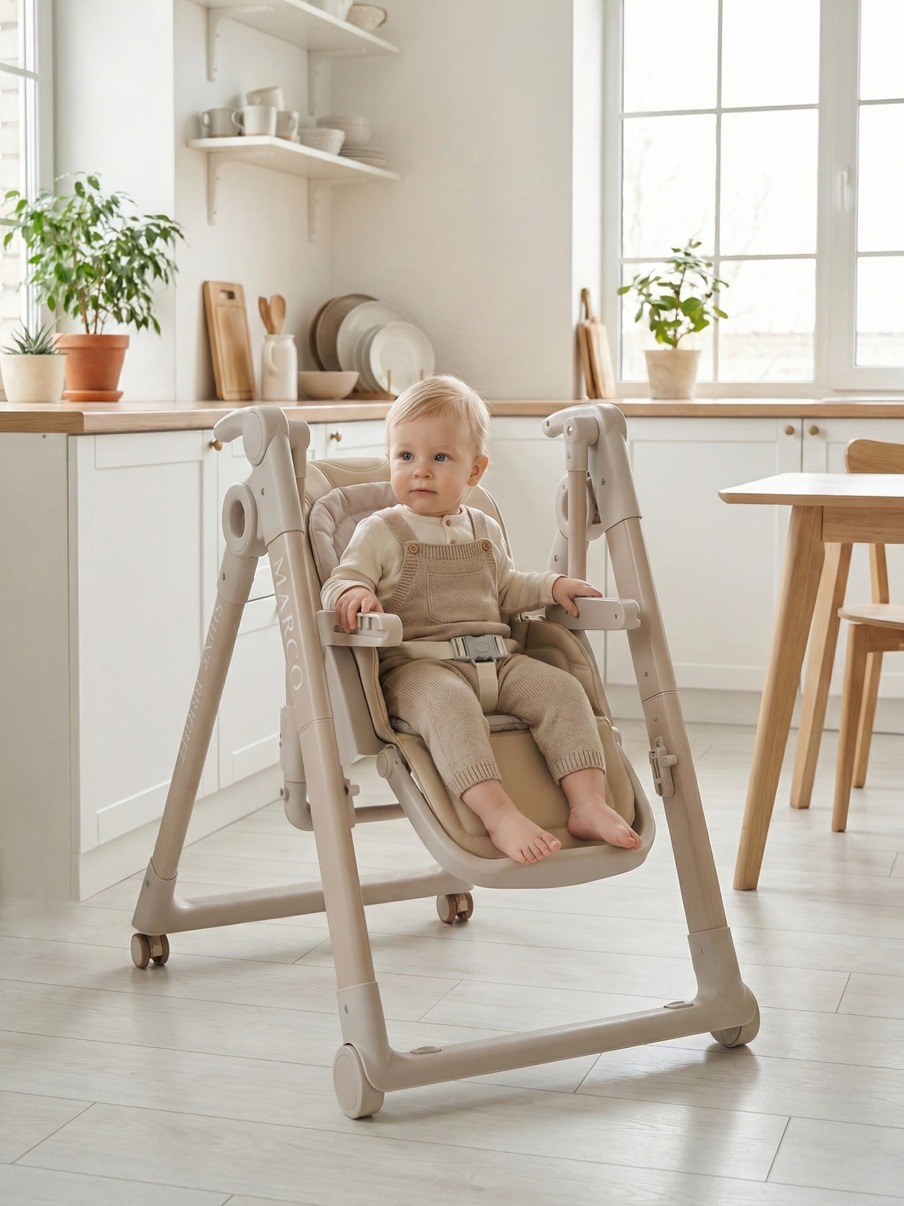 Стульчик для кормления Tomix Marco бежевый - фото 17