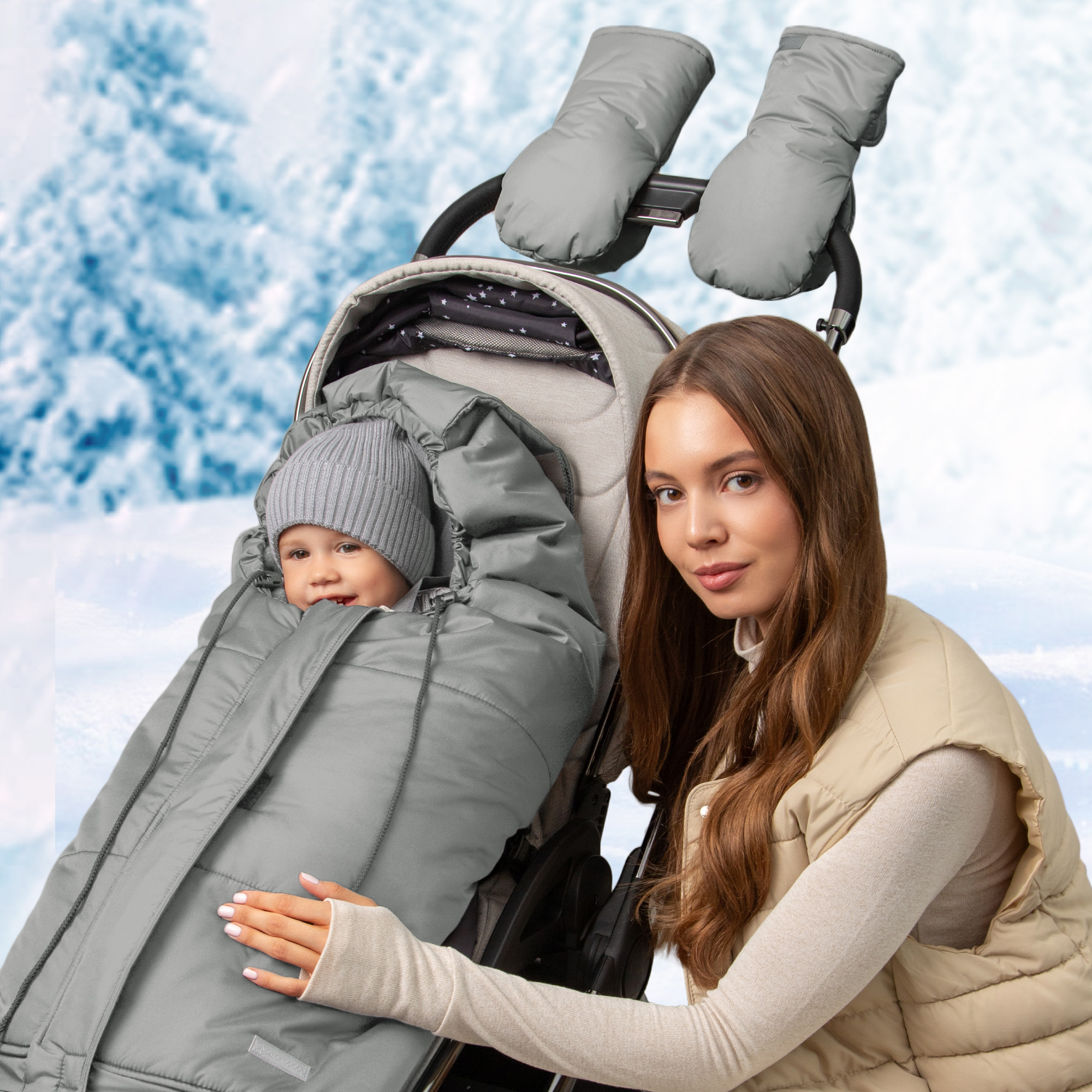 Конверт в коляску Amarobaby Frost Трансформер - фото 16