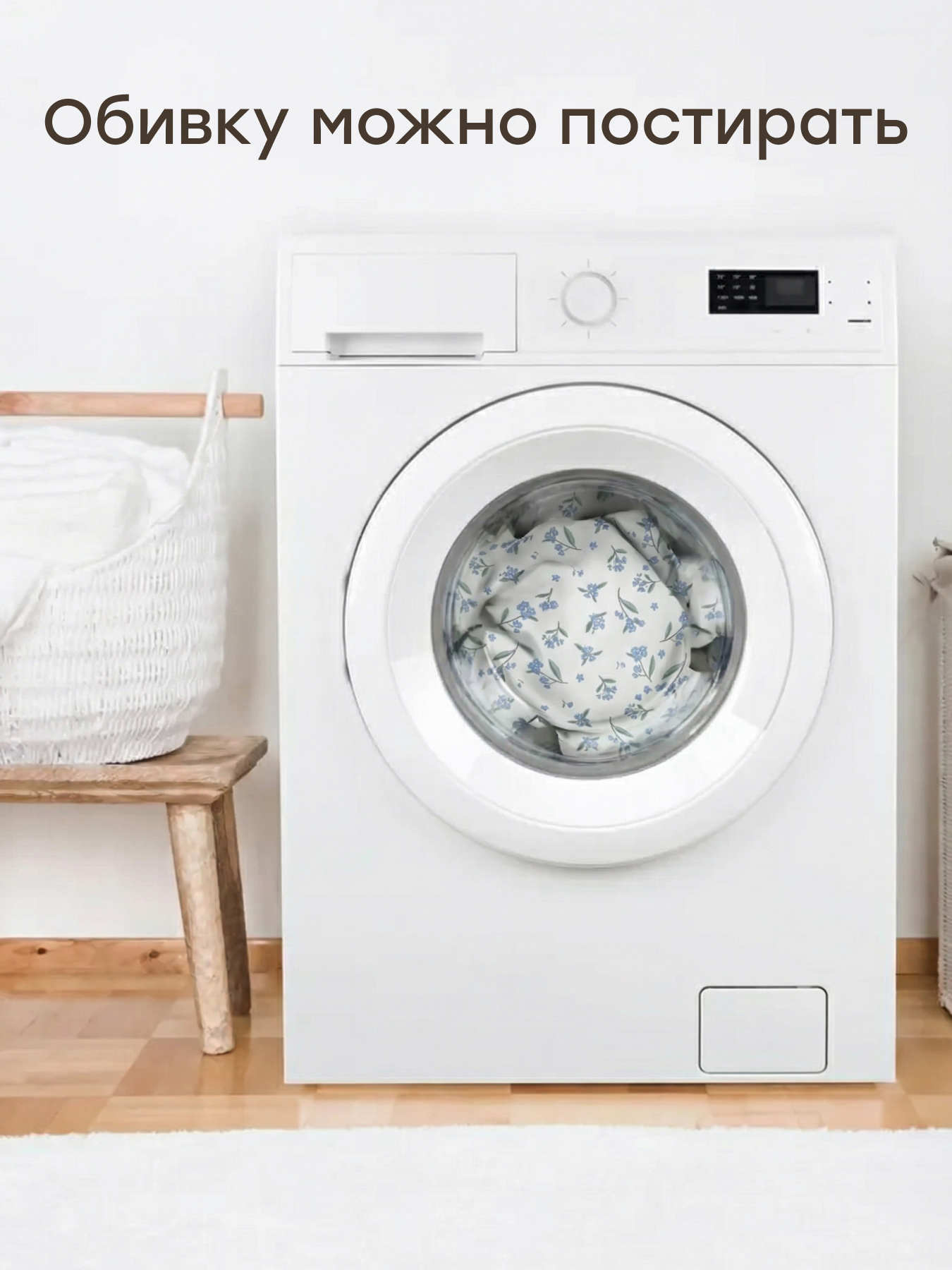 Коляска-люлька для кукол Happy Baby 331956_blue flowers - фото 8