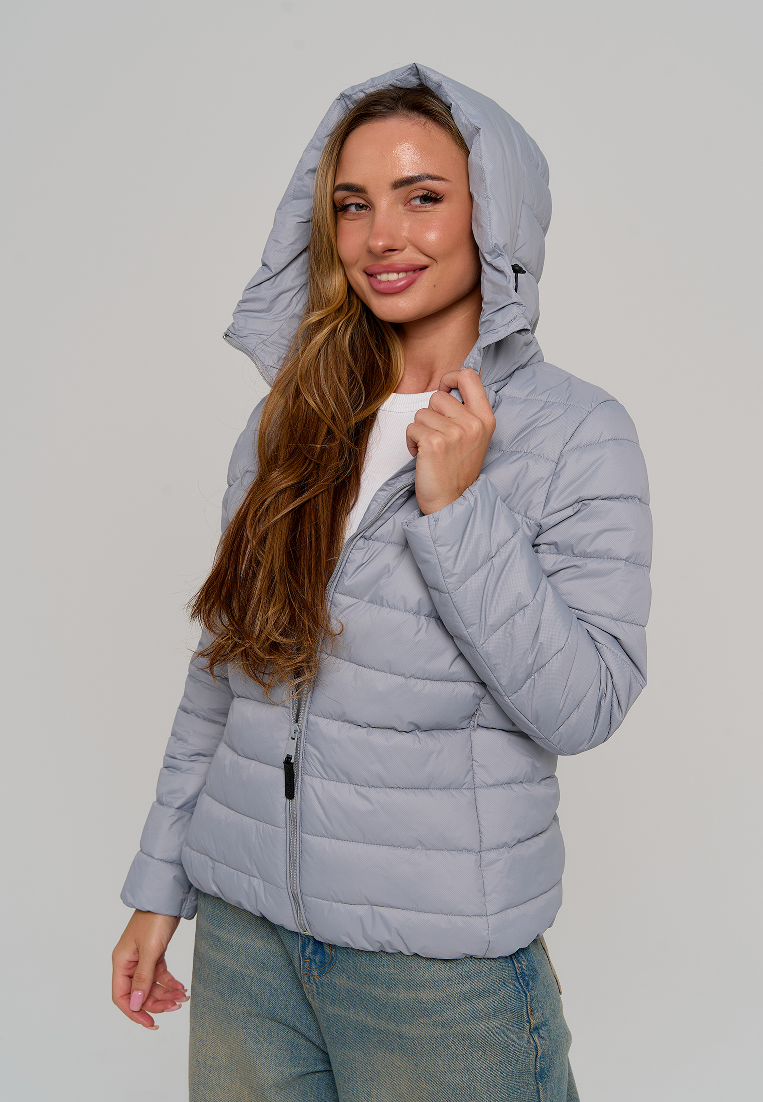 Куртка Stylish AMADEO AJ-8507-светло-серый - фото 4