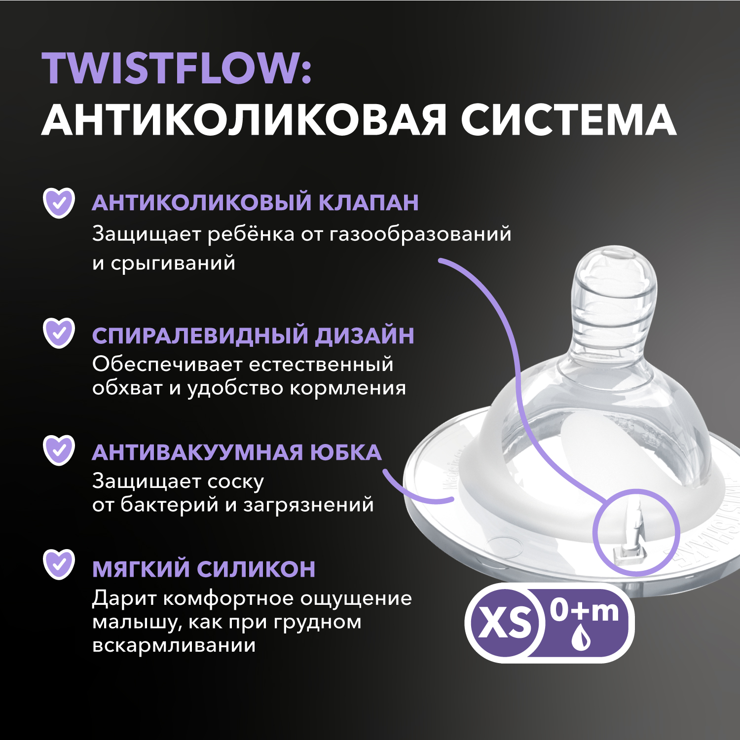 Бутылочка Twistshake Anti-Colic 125 мл 1 шт. - фото 3