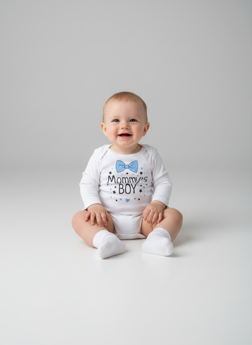 Боди Утенок 072п белый мамин мальчик - фото 1