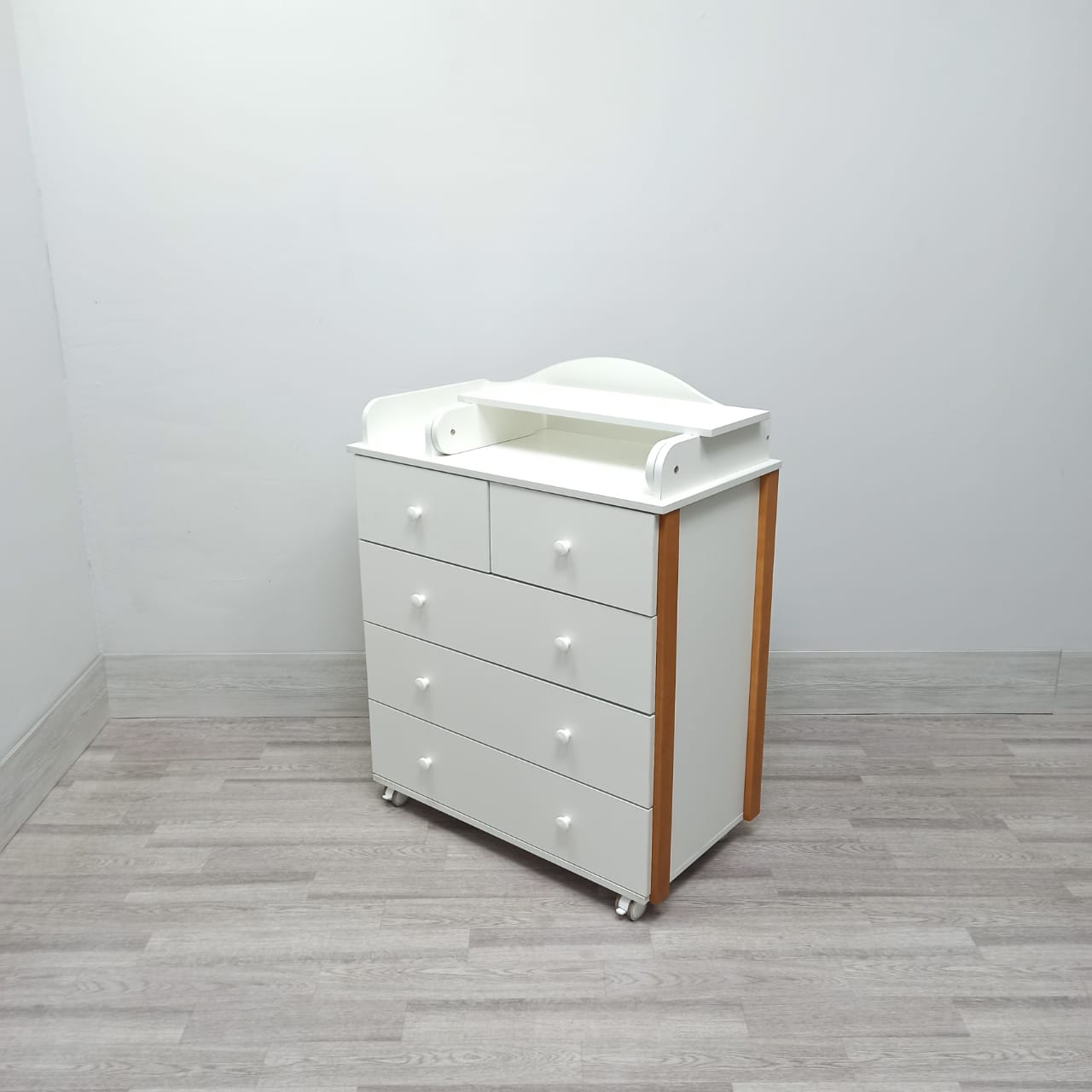 Детский пеленальный комод Incanto Nuvolla Plus 800/5 цвет белый бук - фото 10