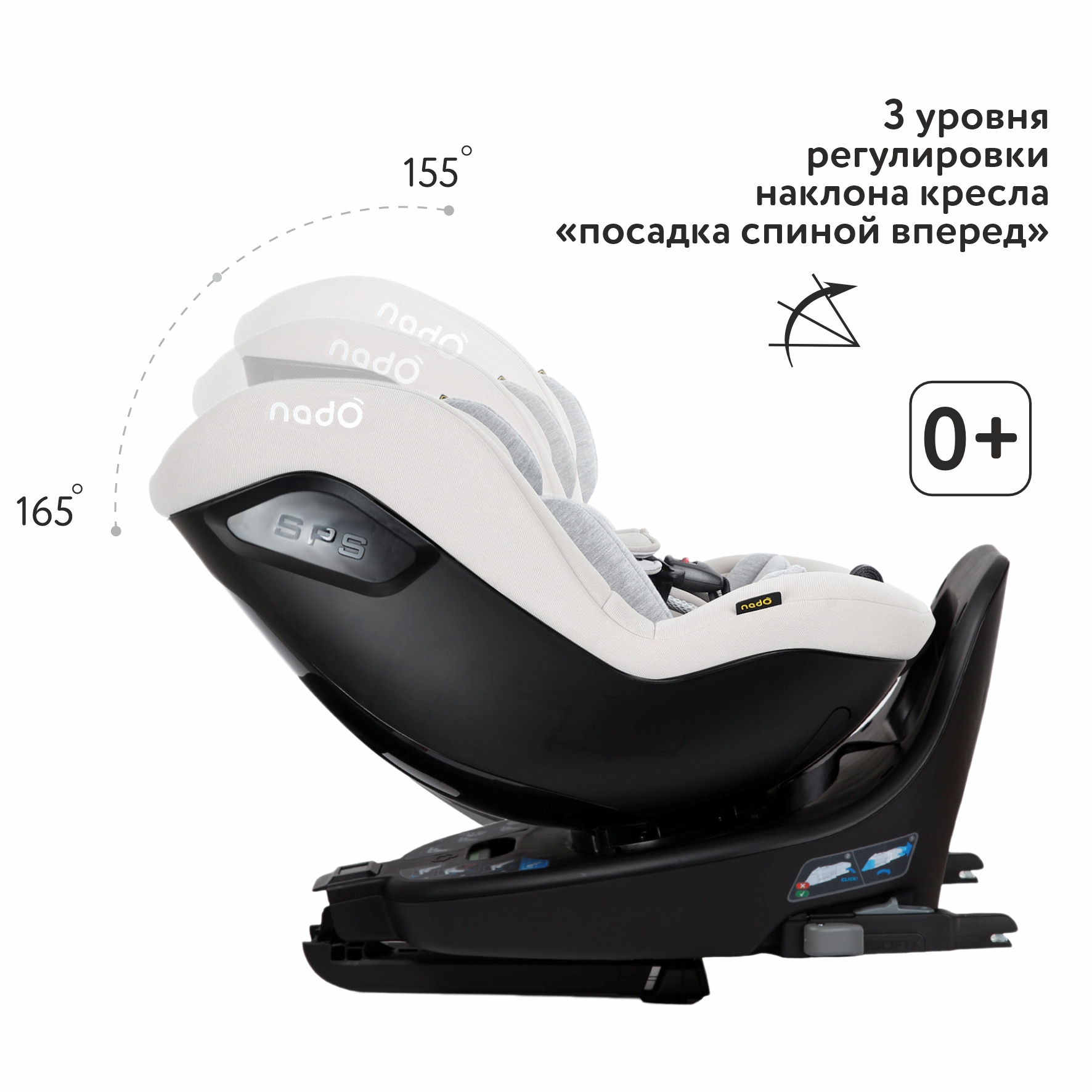 Автокресло nado Plus Litchi Isofix 0+/1 (0-18 кг) - фото 2
