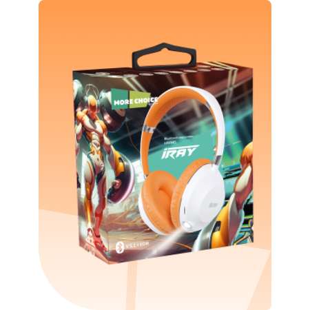 Наушники беспроводные More Choice HW34S White Orange
