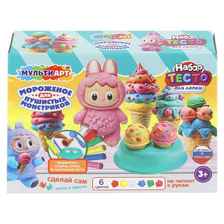 Масса для лепки Multiart Мороженое для лабубу 6 цв.