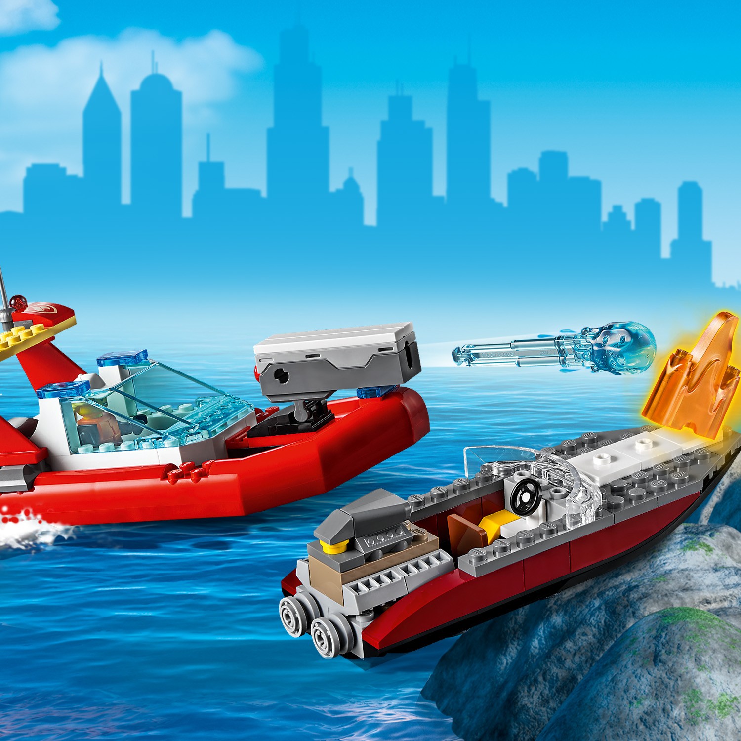 Конструктор LEGO City SeasidePolice and FireMission - фото 6
