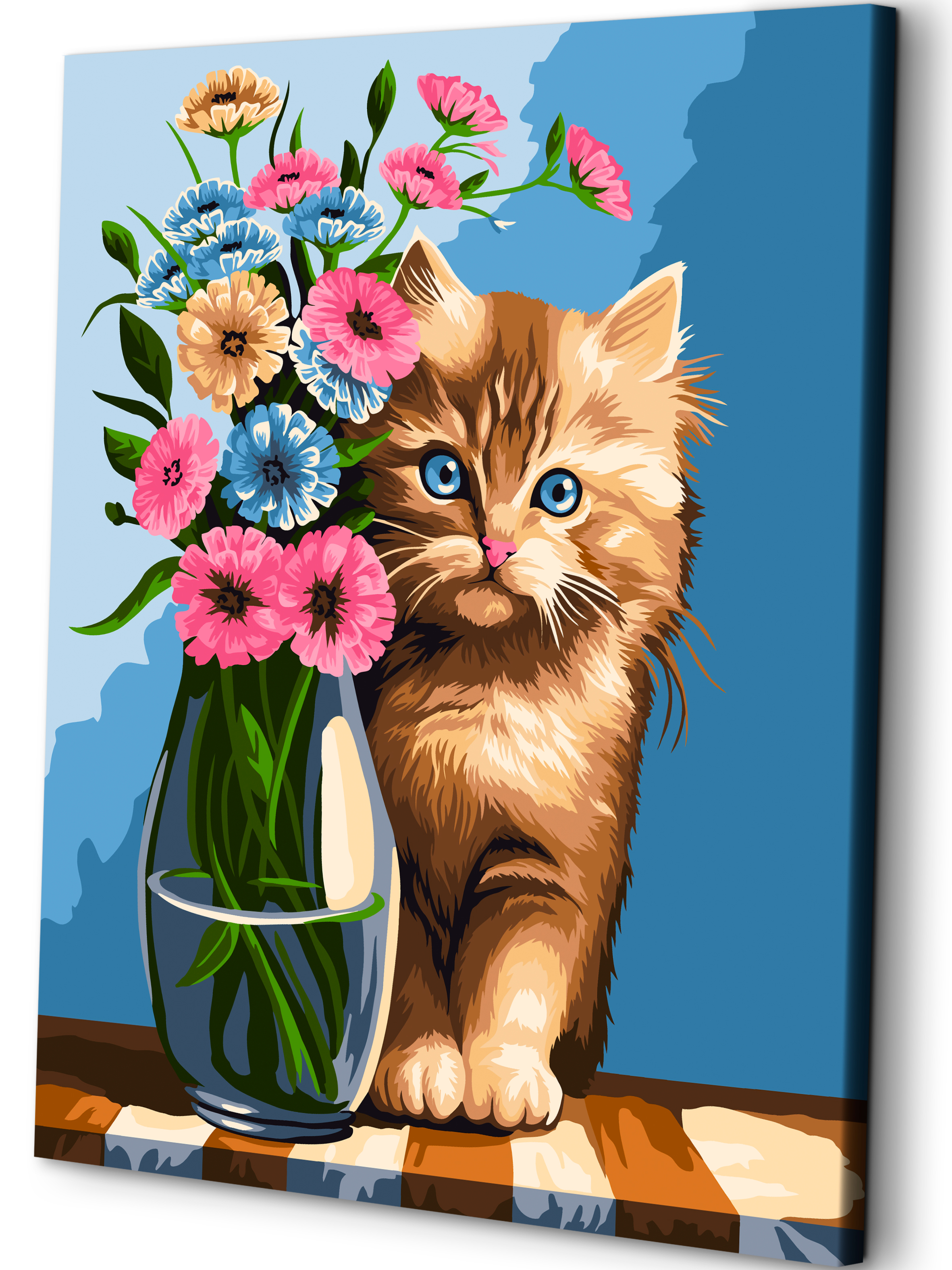 Картина по номерам Art sensation Цветочный мурлыка - фото 1