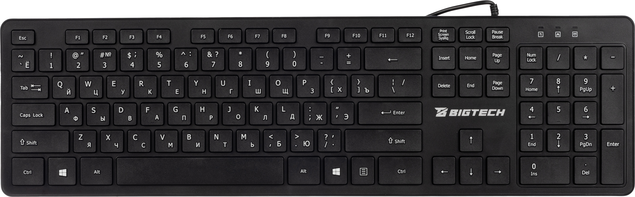 Клавиатура C-KB002 черная, USB, 104кн BT-JKB-001/C-KB002 - фото 1