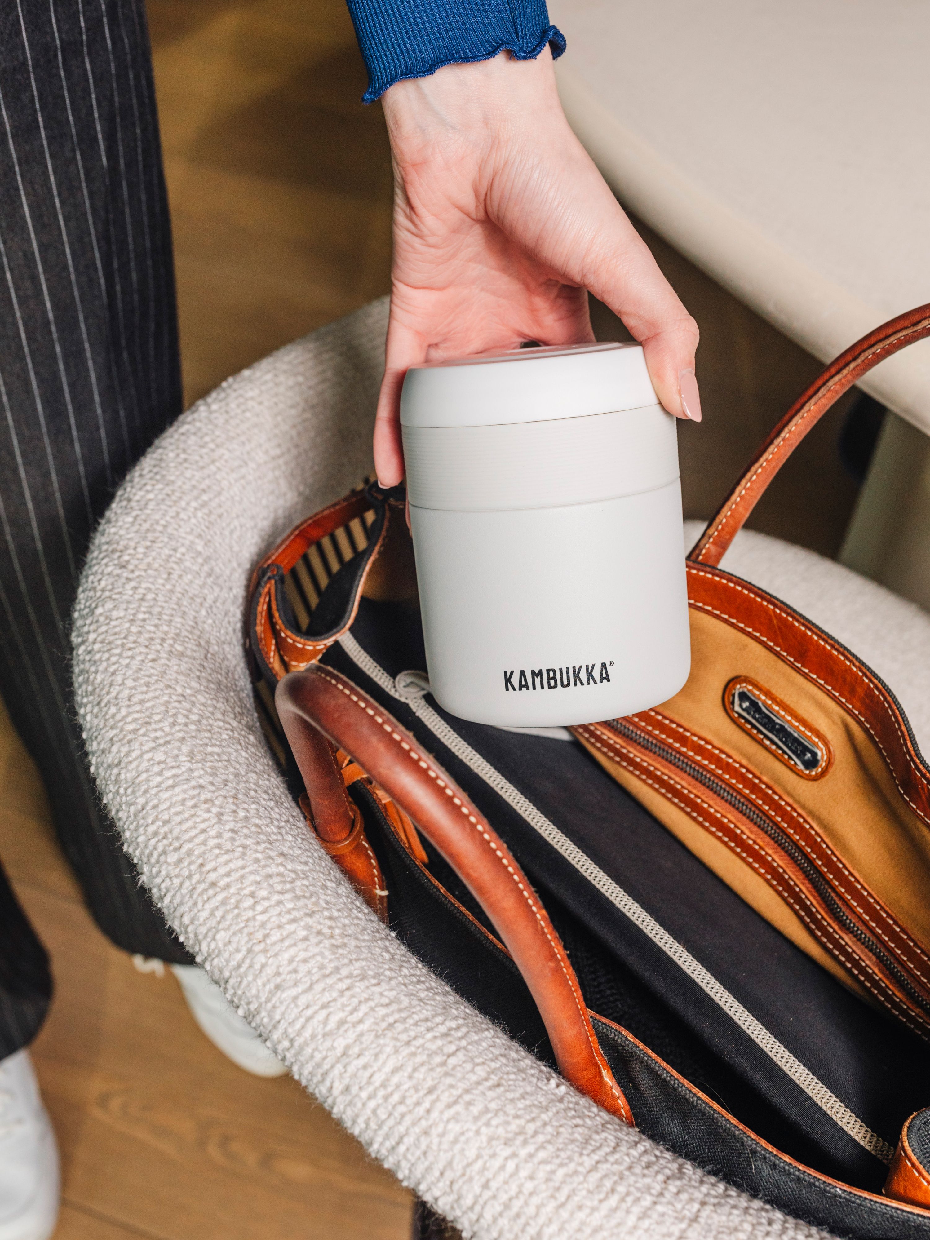 Ланч-бокс с вакуумной изоляцией Kambukka Bora 600мл белый 11-06013 - фото 5