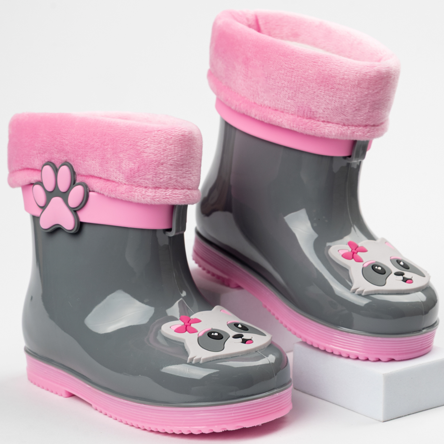 Резиновые сапоги TikkaGo 8U03_2433-1_grey-pink - фото 1