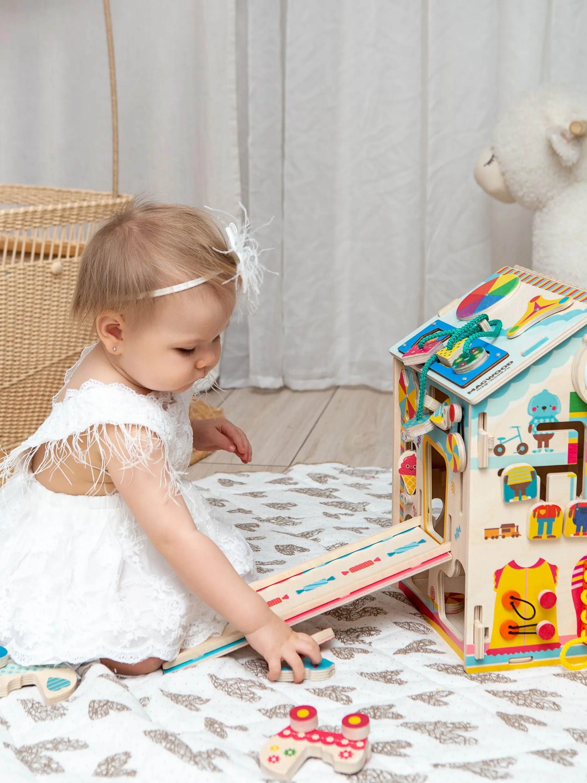 Игрушка Mag Wood бизиборд МусиБуси ДОМ - фото 8