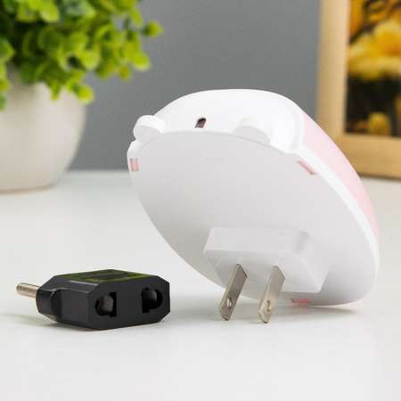 Ночник LED RISALUX «Ушки» 1Вт бело-розовый 7х5х8 см