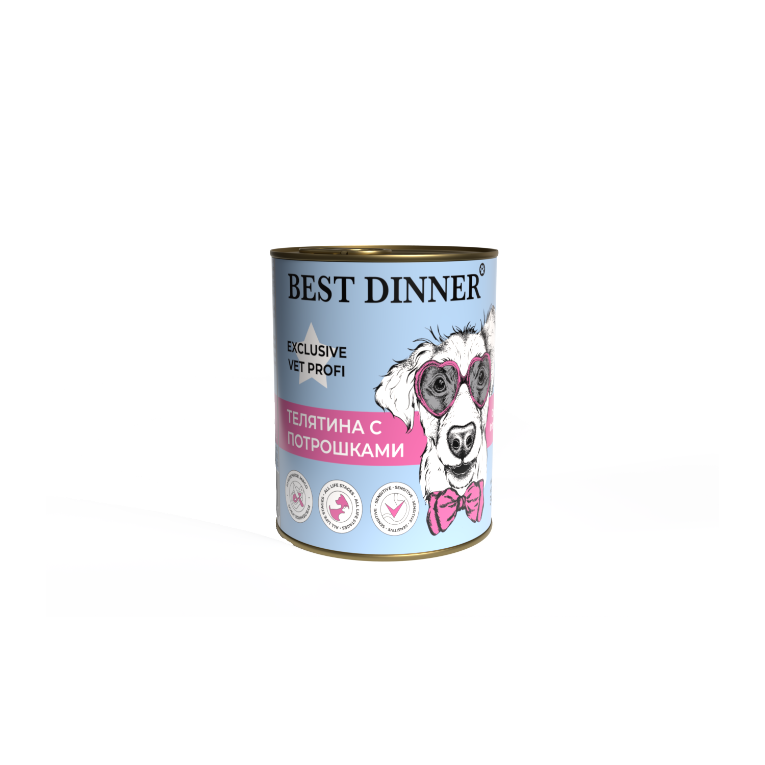 Корм для собак Best Dinner 0.34кг Exclusive Vet Profi Gastro Intestinal телятина с потрошками - фото 1