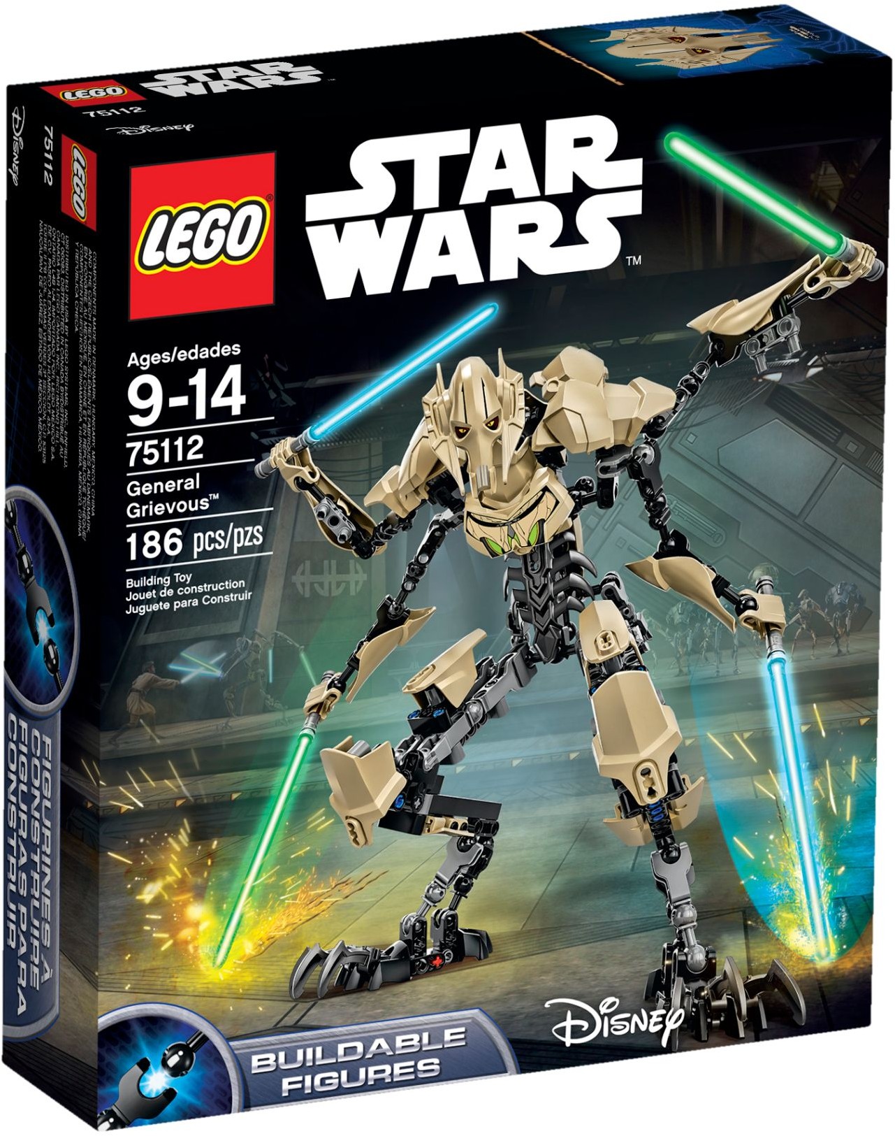 Изображение товара Конструктор LEGO Star Wars Генерал Гривус 75112 186 деталей для детей и взрослых