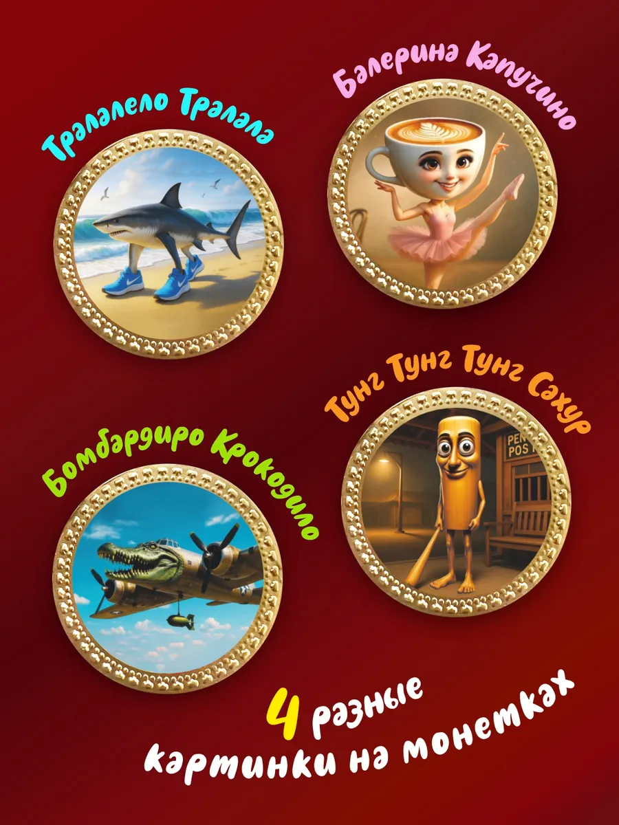 Шоколадные монеты KORTEZ Брейнрот 100 шт 6г бельгийская глазурь - фото 1