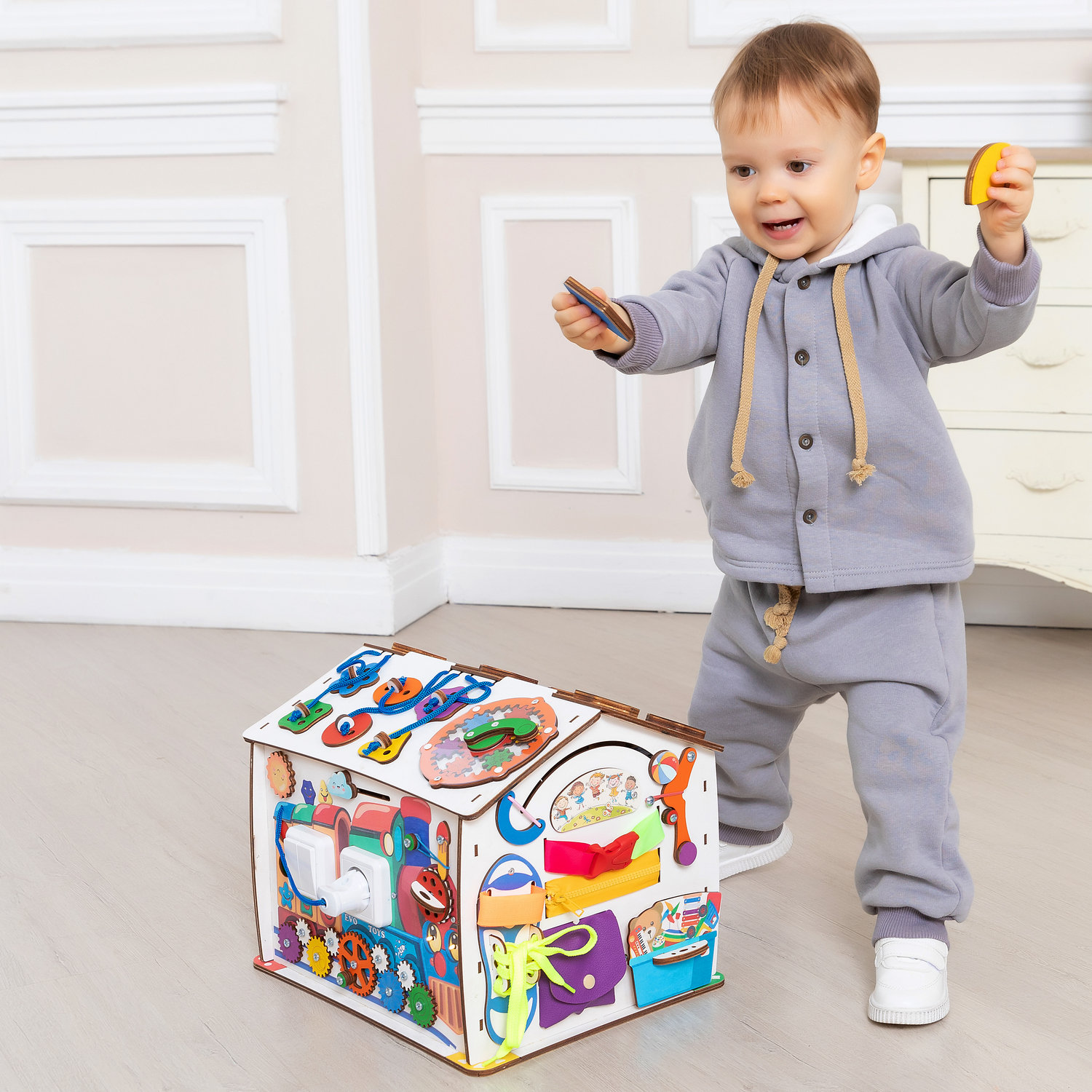 Игрушка Evotoys бизиборд Смайлики - фото 22