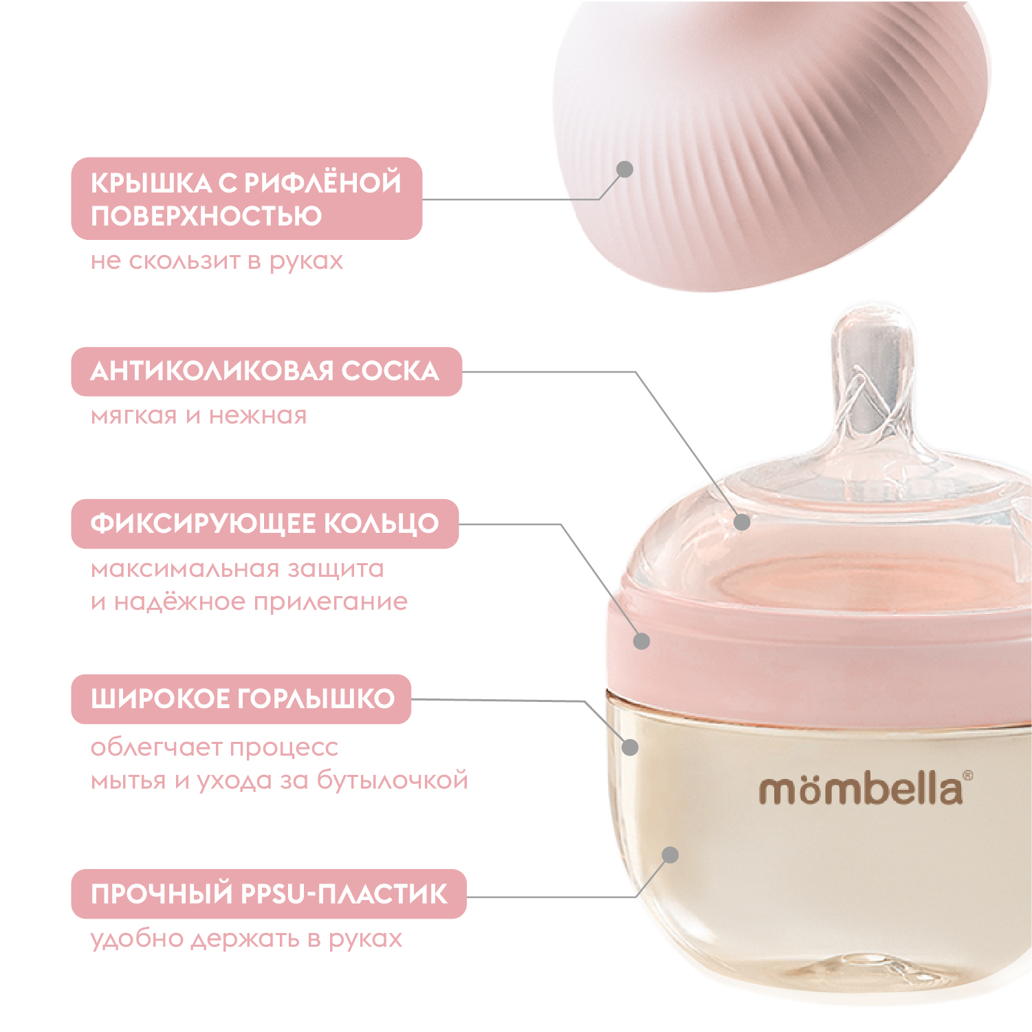 Бутылочка Mombella Anti-Colic 120 мл - фото 3