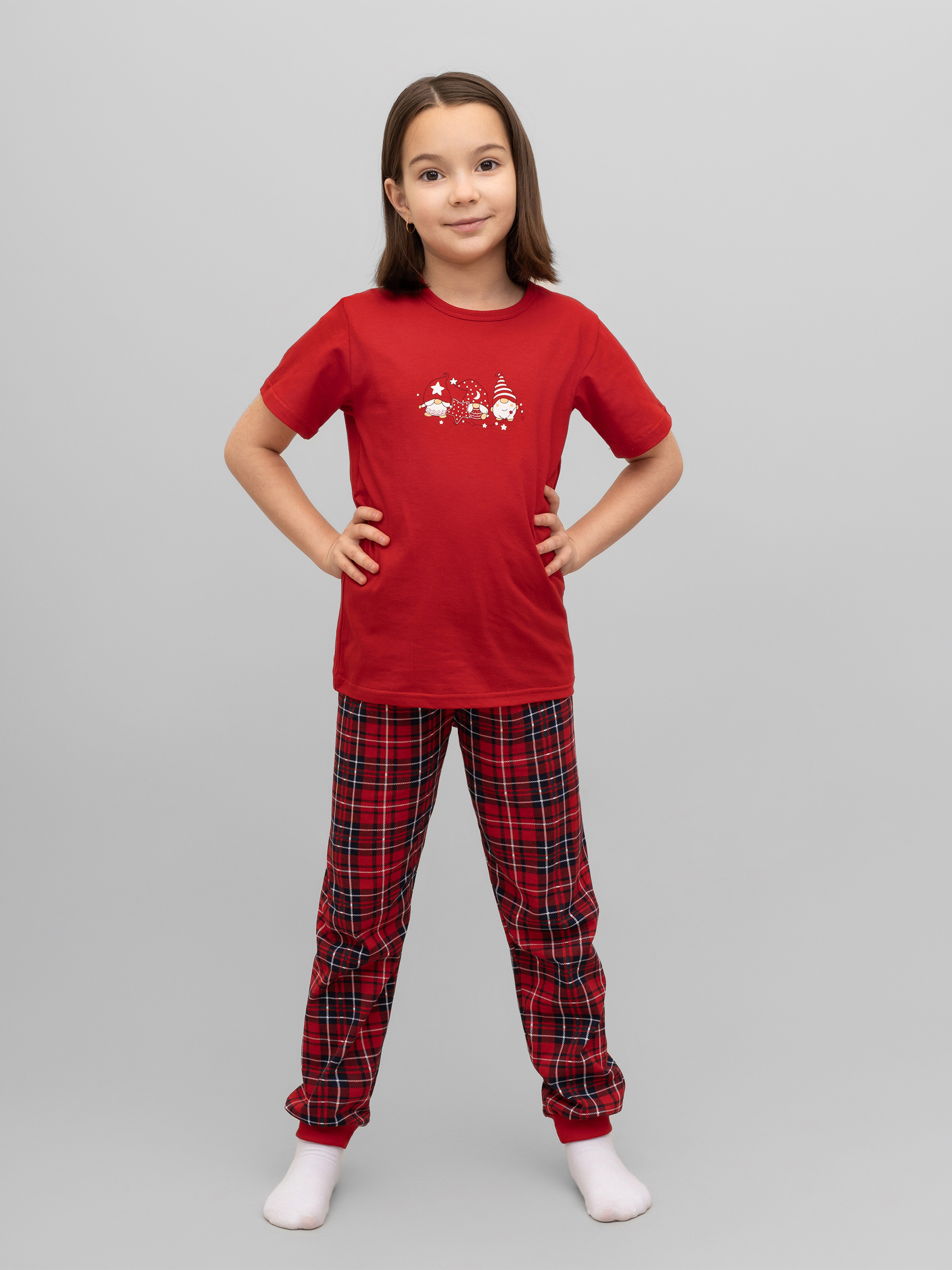 Пижама Утенок 827п красный гномы - фото 25