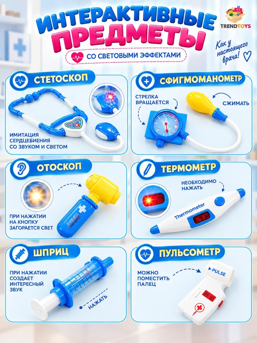 Игрушка TrendToys Доктор Синий 44 предм. - фото 2