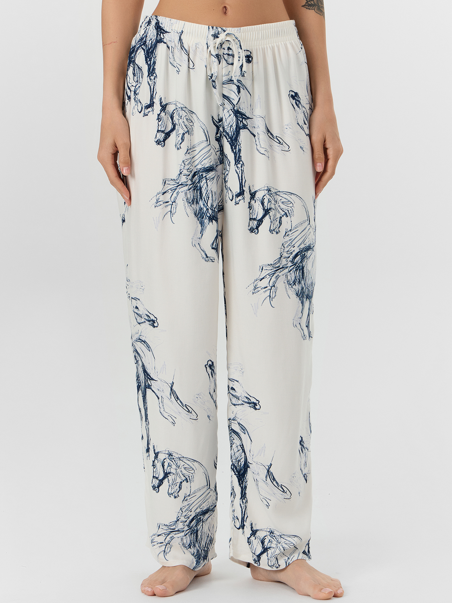 Пижама Mark Formelle (Марк Формэль) 592541/молочный +лошади на молочном - фото 6