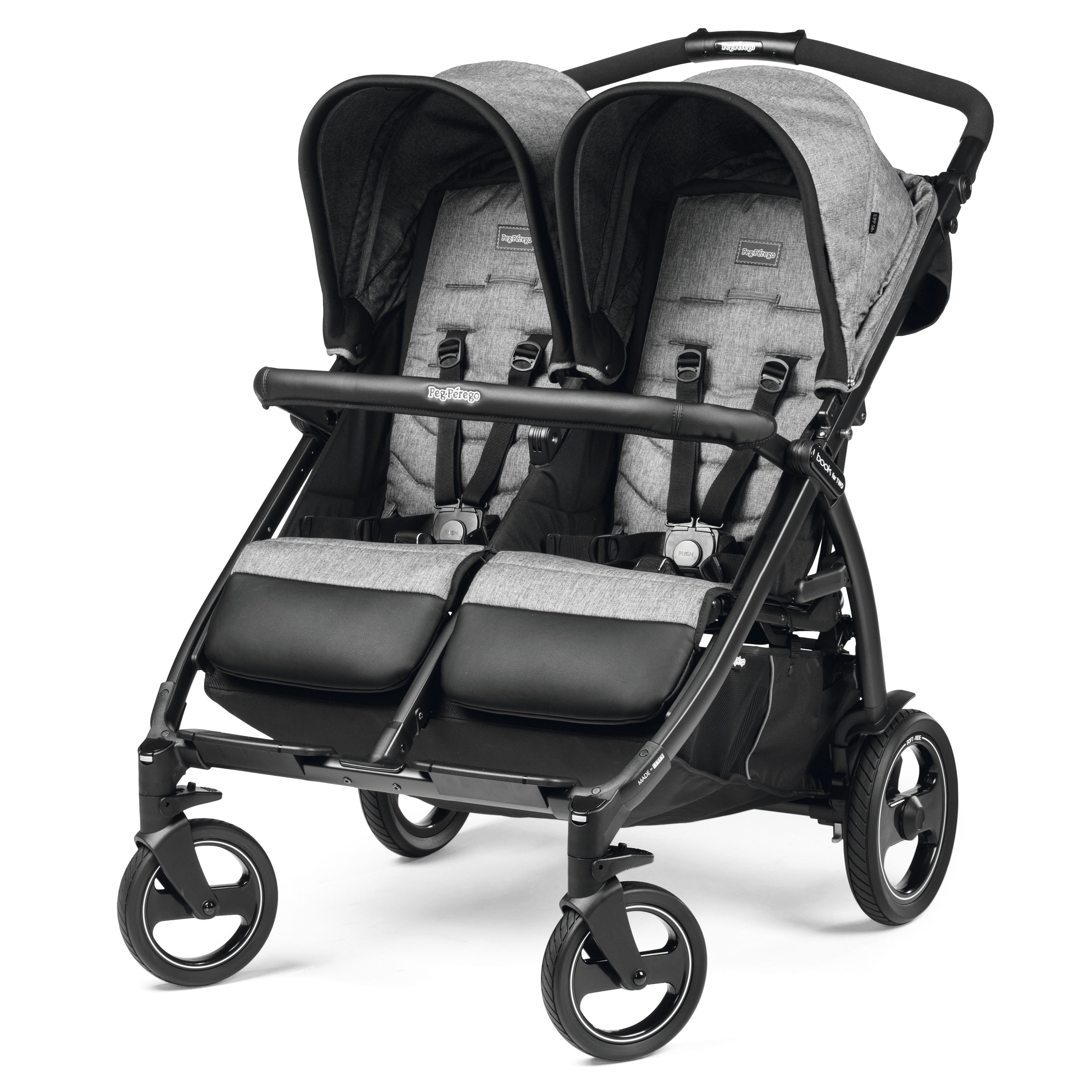 Коляска прогулочная для двойни Peg-Perego Book For Two Cinder - фото 1