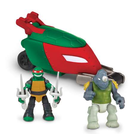 Игровой набор Ninja Turtles(Черепашки Ниндзя) Мотоцикл с Рафа и Рокстеди