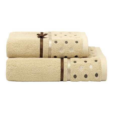 Полотенце BRAVO Дина 50*80+70*130 бежевый 2 шт.