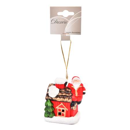 Елочное украшение Decoris Домик в ассортименте 630098