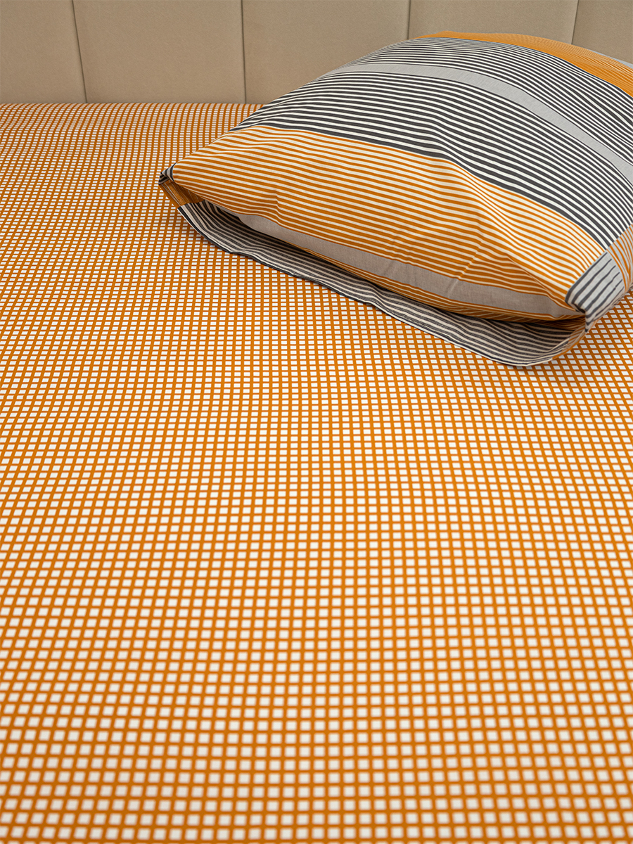 Комплект постельного белья BRAVO поплин Оранс семейный 5 предм. - фото 7