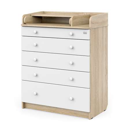 Пеленальный комод aton baby furniture Комод Maks дуб сонома/белый