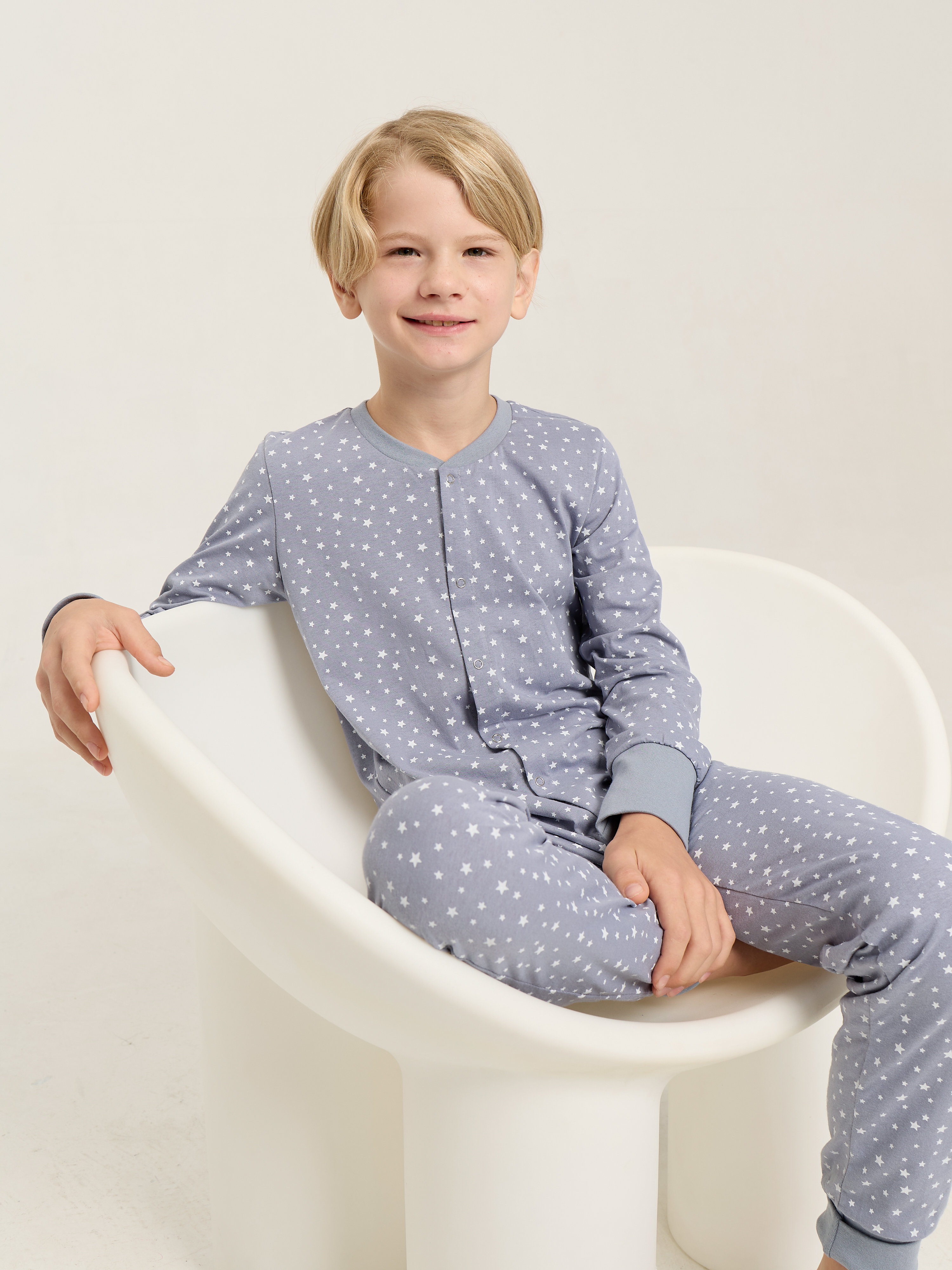 Пижама Весёлый человечек Д00113П/Звезды - фото 6