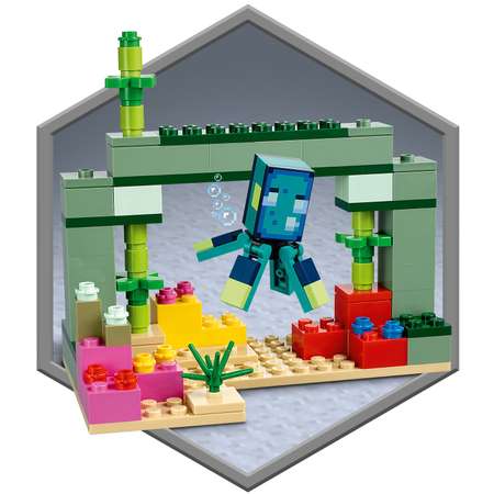 Конструктор LEGO Minecraft Битва со стражем блочный
