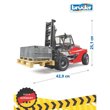 Погрузчик Bruder Linde HT160 с 3 паллетами 1:16