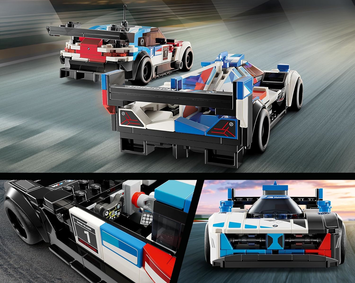 Конструктор LEGO Speed Champions BMW M4 GT3/Hybrid V8 676 дет. - фото 11
