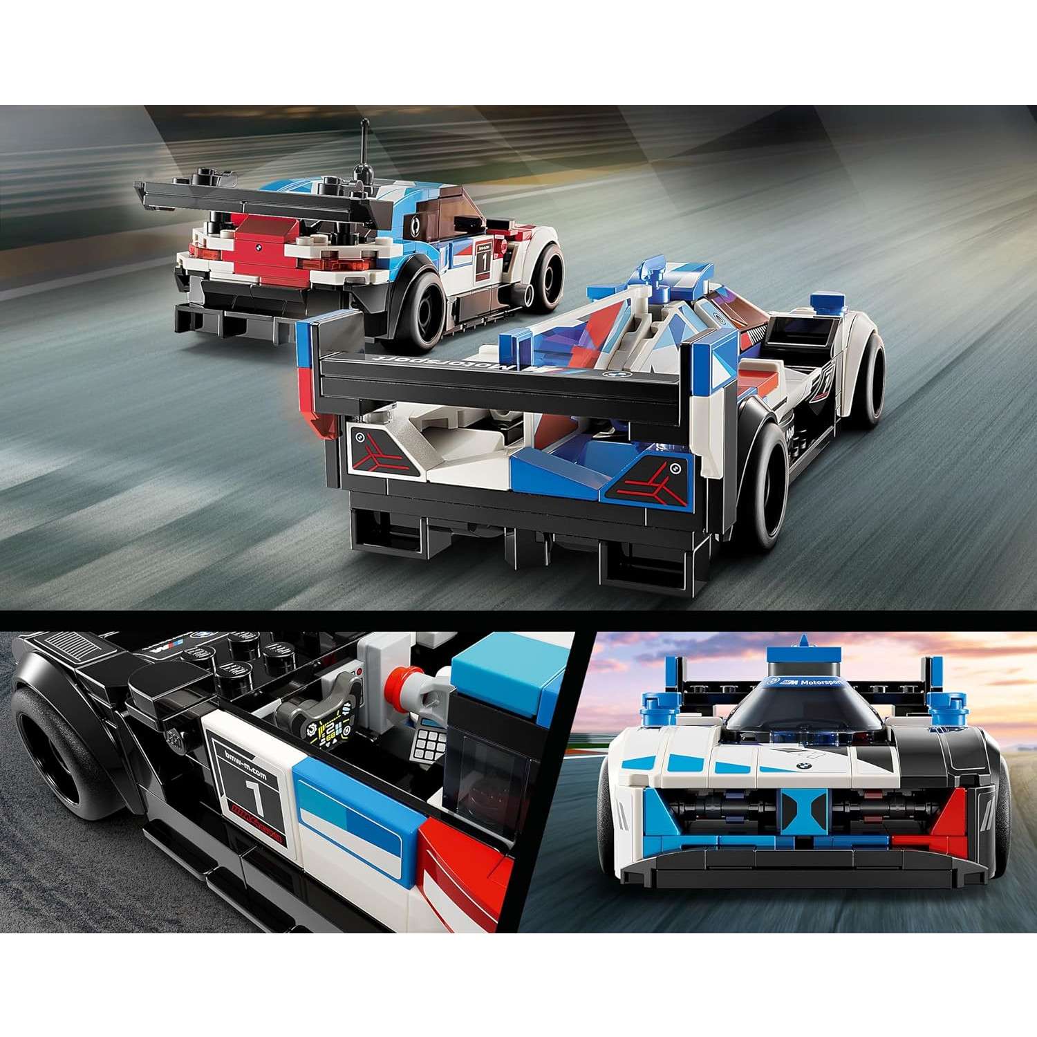 Конструктор LEGO Speed Champions BMW M4 GT3/Hybrid V8 блочный - фото 11