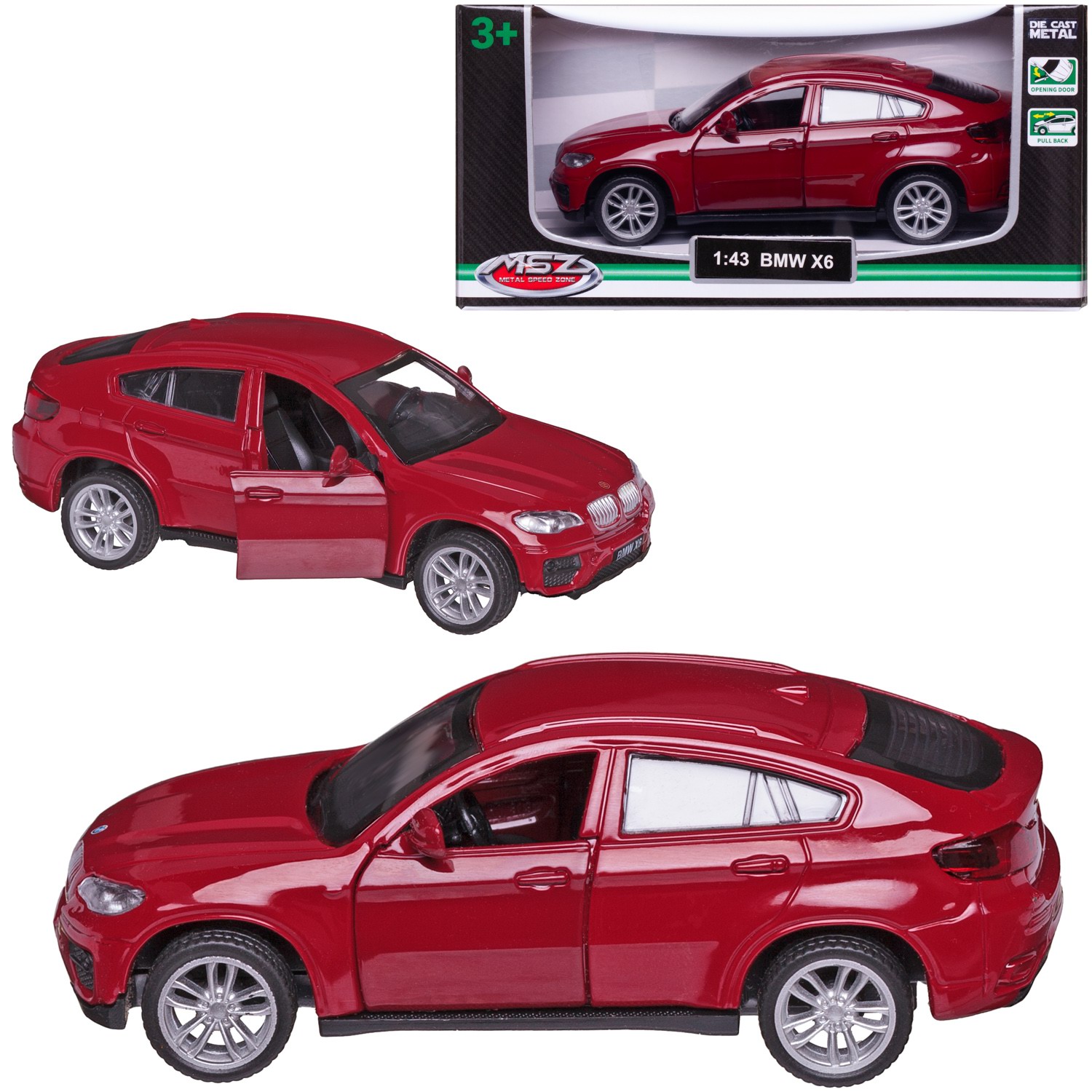 Автомобиль Abtoys BMW MSZ 1:43 красный WE-15951R - фото 1