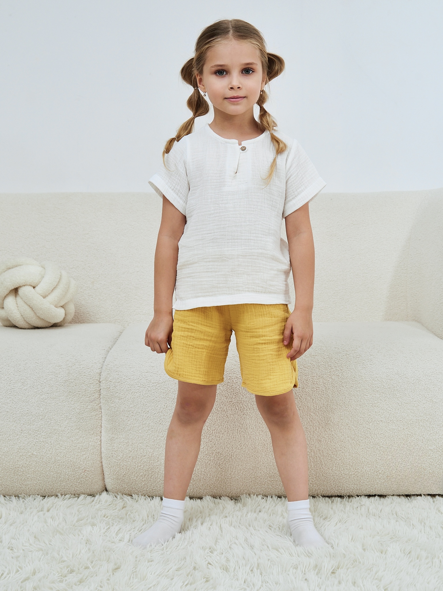 Шорты MOUN Шорты_муслин_горчичный - фото 19